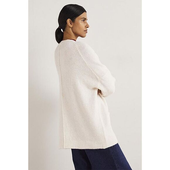 Boden Long Fluffy Wool & Alpaca-Blend Cardigan - Picture 2 of 3